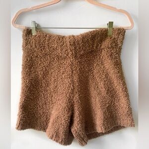 SKIMS Plush Bouclé Lounge Shorts Brown L/XL NWOT